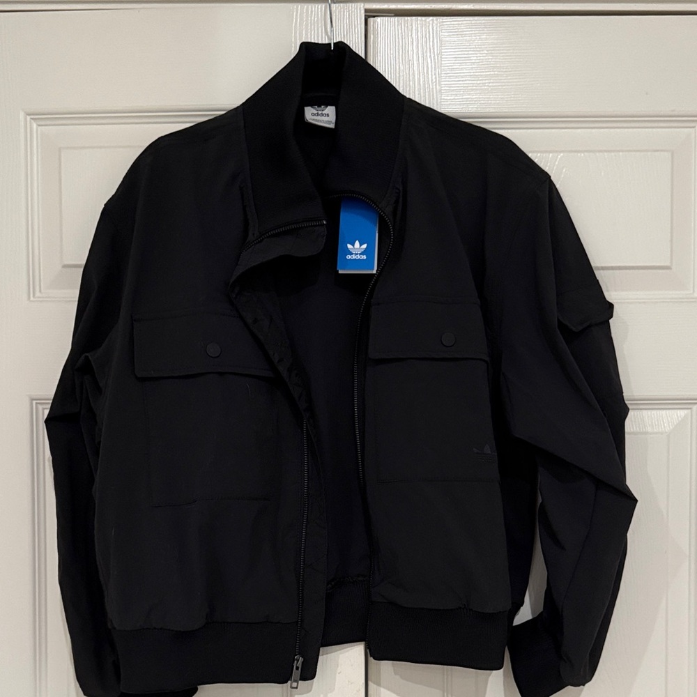 Adidas Classic Black Bomber Jacket